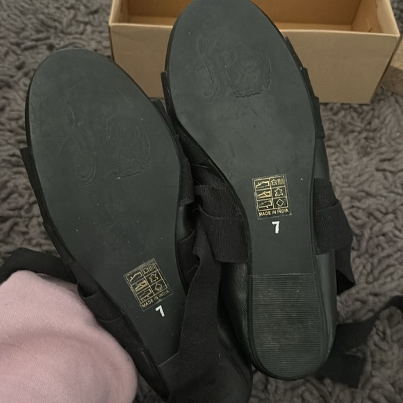 🆕 FREE PEOPLE Cece Wrap Ballet Flats / Black - Picture 9 of 9